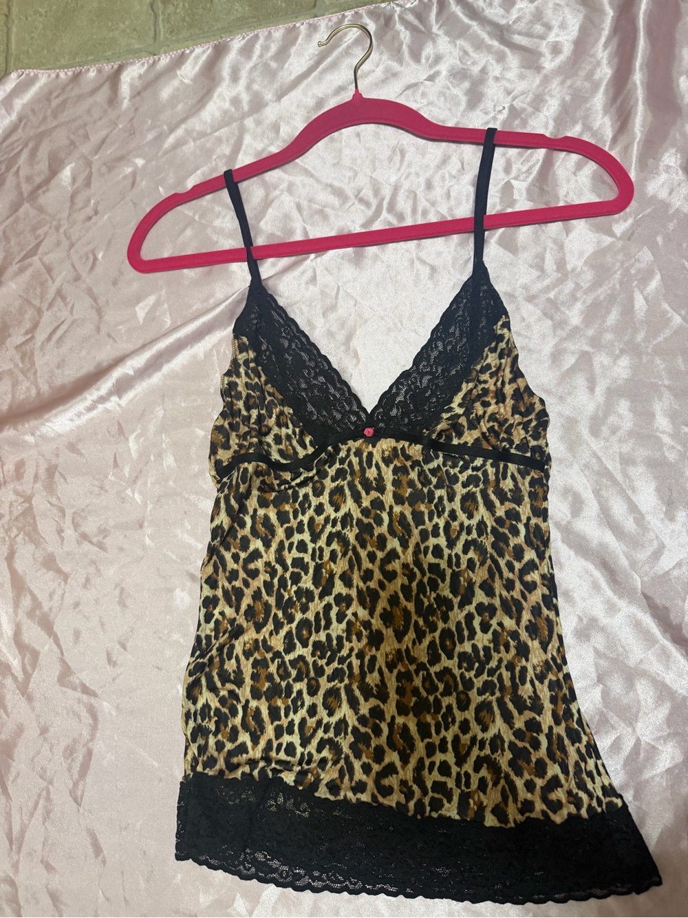 Victoria's Secret Leopard-Print Chemise with Black Lace